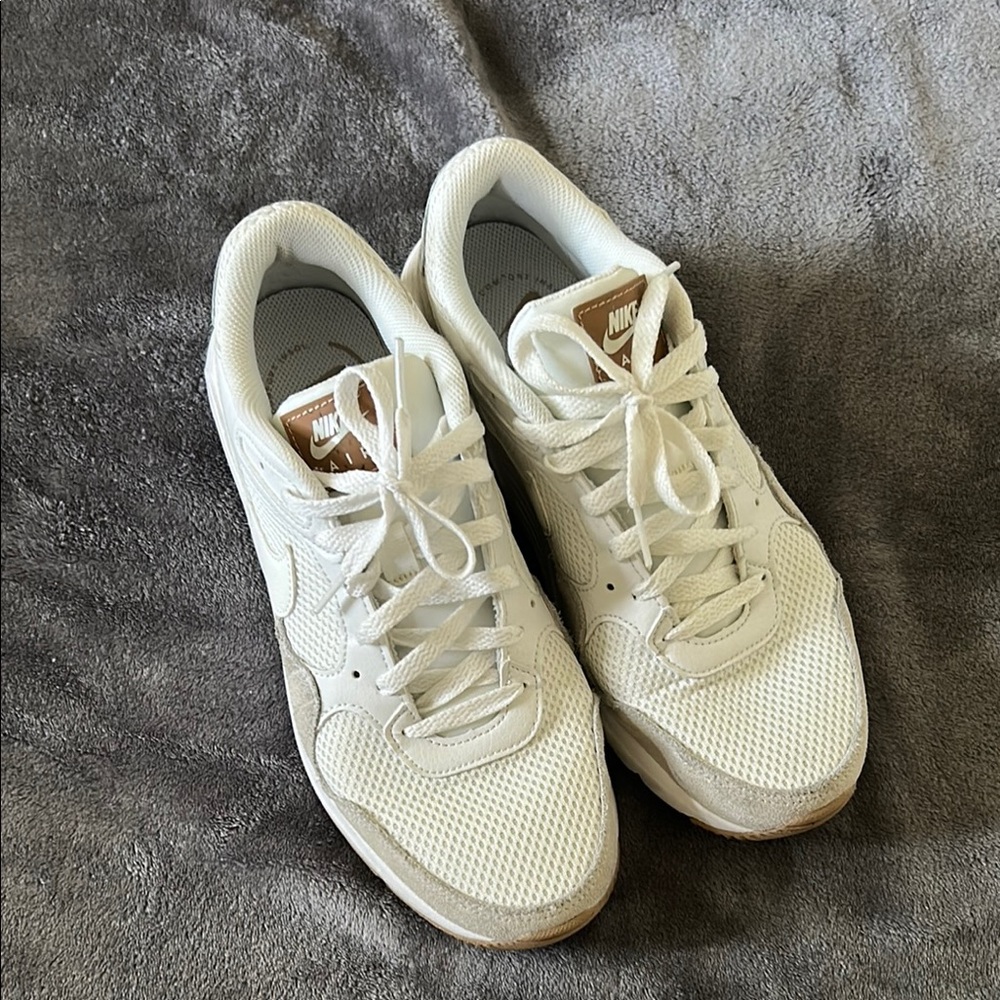 Nike Air Max Off-White Mesh and Cream Suede Sneakers